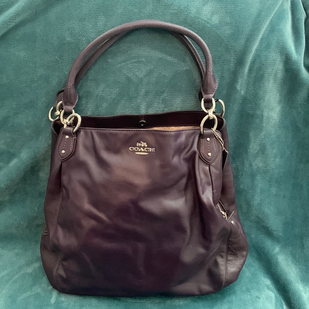 Purple Leather Coach Purse